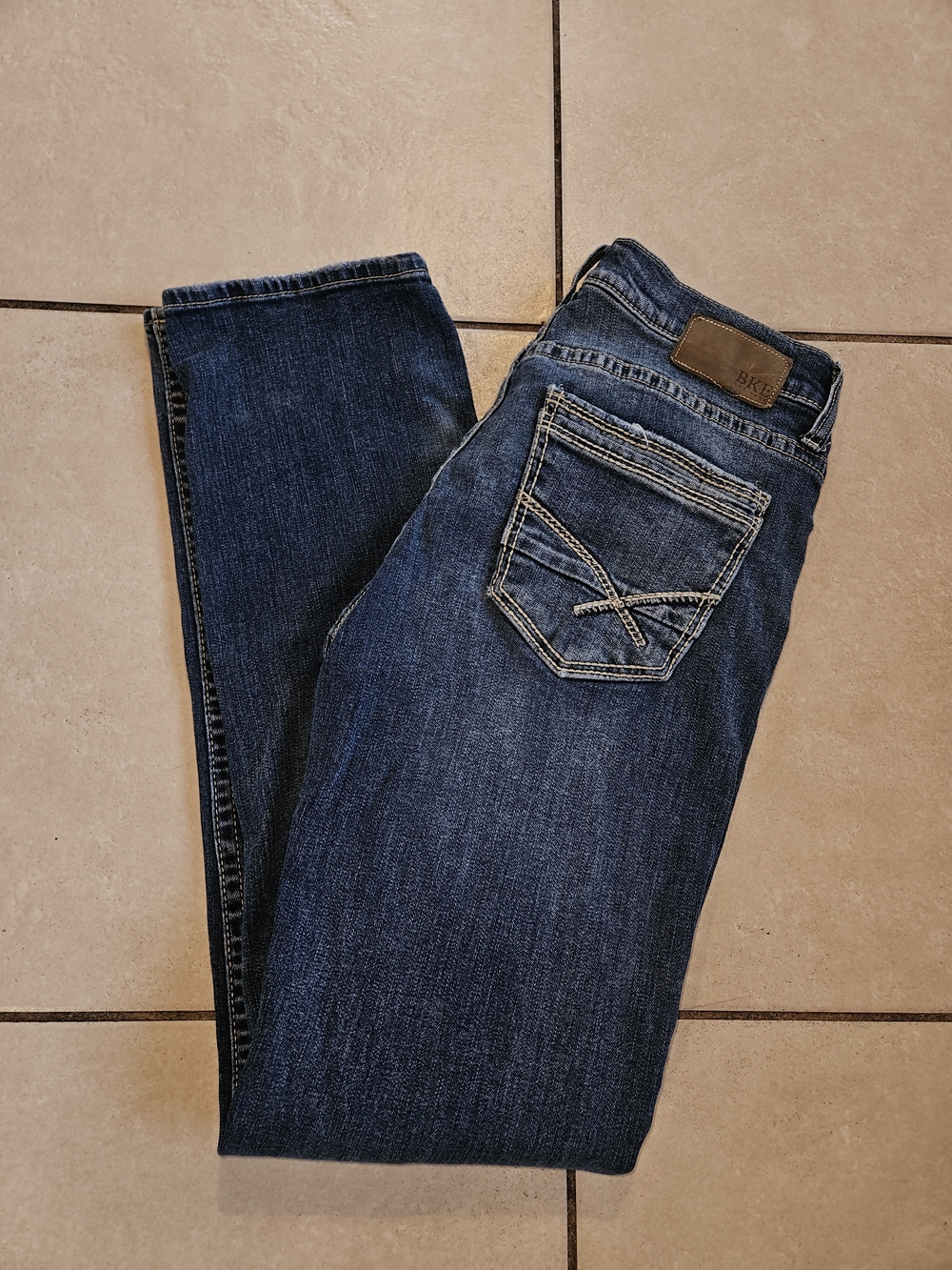 BKE Jake Straight Indigo Blue Straight Jeans